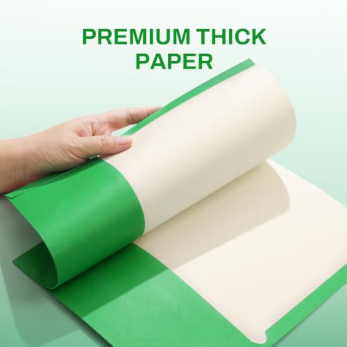 SUNEE Folders with Pockets 3 Hole Punched(50 Pack, Green), 2 Pocket Folders Fit Letter Size Paper, Paper File Folder for School Office Home Business - color: Green