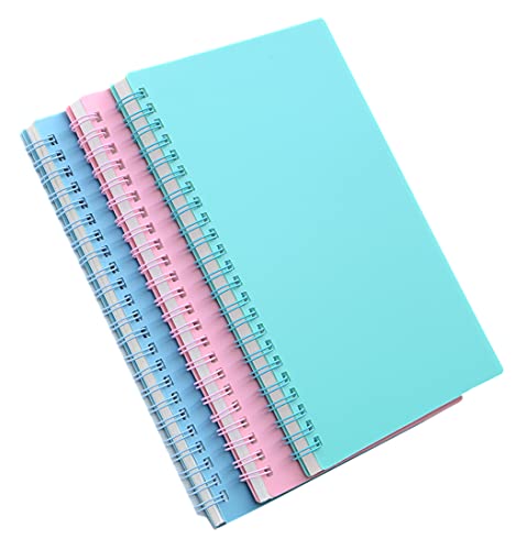 Yansanido Spiral Notebook, 6 Pcs A5 Thick Plastic Hardcover 8mm Ruled 6 Color 80 Sheets -160 Pages Journals for Study and Notes (6 colors, A5 5.7" x 8.3"-Ruled)