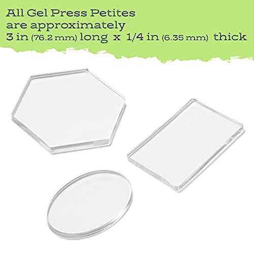 Gel Press Petites Plates (3" Shapes) - Hex, Oval, & Rectangle - 10812-HEX - size: Hexagon