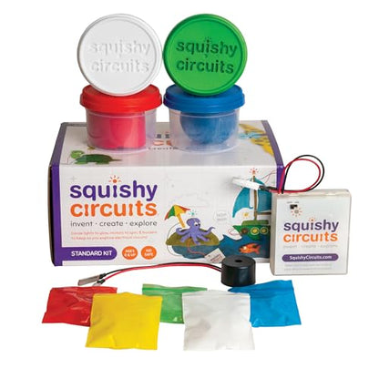 Squishy Circuits Standard Kit - Explore Electrical Circuits with Play Dough - STEM Science Kits for Ages 8-12 - Fun and Educational at Home, Classroom, Camp, and More! - style: Standard Kit