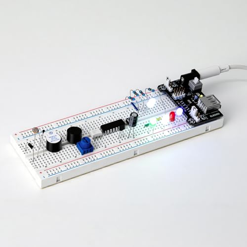 ELEGOO Upgraded Electronics Fun Kit w/Power Supply Compatible with Arduino