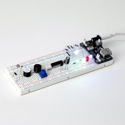 ELEGOO Upgraded Electronics Fun Kit w/Power Supply Compatible with Arduino