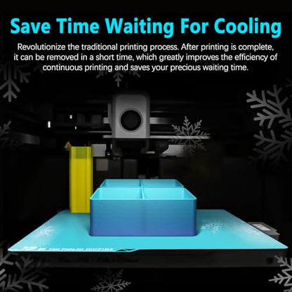 JUUPINE OMG Glacier Cool Plate for Kobra S1 Build Plate for KX Room Temperature Printing Spring Steel Hot Bed for Anycubic Cobra S1/S1 Combo Kobra X Kobra 4 Build Plate ACE Pro 3D Printer Platforms - size: 264x276mm (for Kobra S1/Kobra X/Kobra 4)