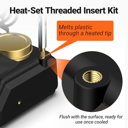 Preciva Heat Set Inserts, Brass Threaded Inserts Set for 3D Printer, M2-M8