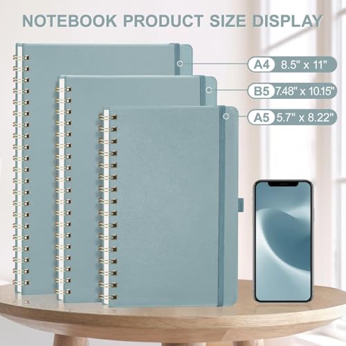 AHGXG Graph Paper Notebook, 110 Pages, A4 (8.5" x 11") - color: Gray Blue, style: A4-Graph