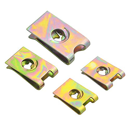 WMYCONGCONG 110 PCS Auto Car U Nut Clip Assortment Car Fastener Clips Speed Fastener Replacement for Dash Door Panel Interior, #6/8/10/12