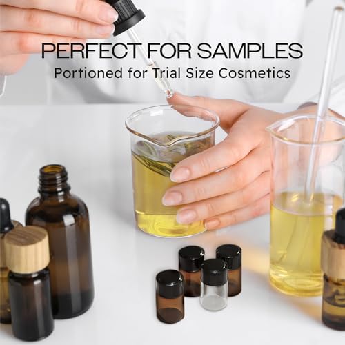 Beauticom 2ML Clear Glass Vial 2400 Pieces with Orifice Reducer - color: Clear, size: 2400 Bottles (1 Case)