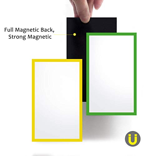 Magnetic Dry Erase Labels Ultra-Large 6x3.5Inch, 5Pcs Thick Dry Erase Magnets Rewritable Magnetic Labels Blank, Big Reusable Cards Sticky Signs Labels for Whiteboards Locker Classroom - size: Ultra-Large - 6x3.5" - 5Pcs Rectangle