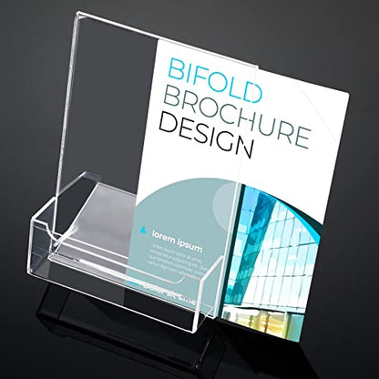 6 Pcs Acrylic Sign Holder Business Card Holder, 4 x 6 Inch, Side Insert - color: Side Insert, size: 4 x 6 Inch