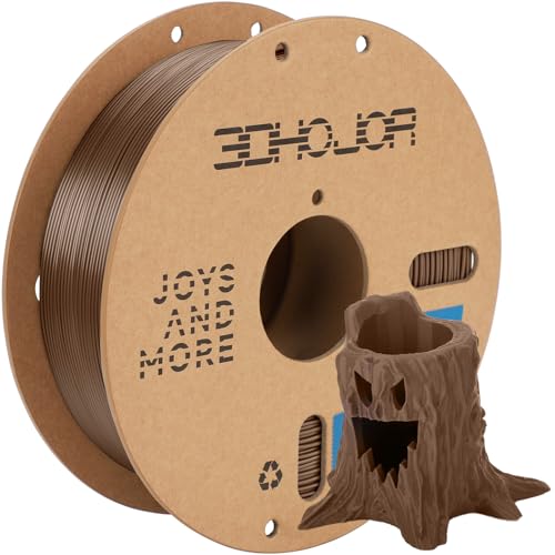 3DHoJor PLA+ 3D Printer Filament Brown,1kg - color: Brown