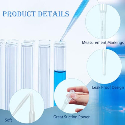3ml Dropper Pipettes-30 PCS Disposable Pipettes Dropper for Accurate Liquid Transfer,Clear Graduated Eye Dropper for Essential Oils,Resin,Crafts,Labs,Kids Activities-Plastic Transfer Pipettes,Droppers