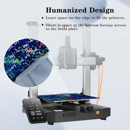 Smooth Pen Build Plate for Anycubic Kobra 3, Flexible Digit+Letter Spring Steel Sheet Plate 256x268mm for Kobra 3, Kobra 3 Combo 3D Printers - color: PEN (Digit+Letter)