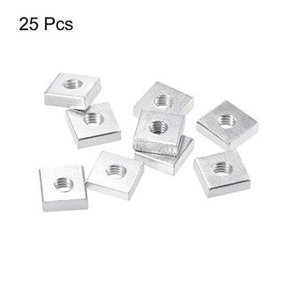 uxcell Square Nuts, M4x9mmx3mm Zinc-Plated Metric Coarse Thread Assortment Kit, 25 Pcs - size: M4x9mmx3mm