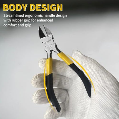 BOOSDEN Mini Flush Cutters & Wire Cutters Set for Jewelry Making 5 Inch - size: 5" Wire Cutter+5" Flush Cutter