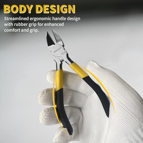 BOOSDEN Mini Jewelry Plier Set Small Needle Nose & Flush Wire Cutter 5 Inch - size: 5" Wire Cutter+5" Needle Nose