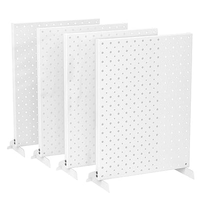 EVERHANGER Metal Pegboard Display Stand, Freestanding Tabletop Pegboard - color: White, size: 4pack 12"X16"