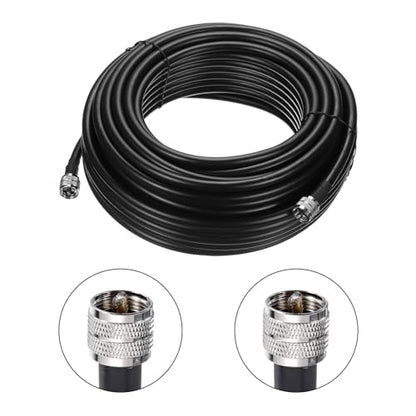 uxcell UHF Male PL-259 to UHF Male PL-259 Low Loss RG213 Coax Jumper Cable 23M/75Ft - size: 75 Feet