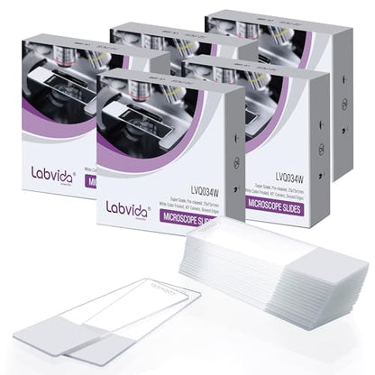 72pcs x 5 Boxes Frosted Microscope Slides, Dim.75mmx25mm, LVQ034W5 - color: 360pcs,White Color Frosted Slides
