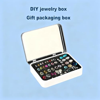 12-Pack White Hinged Tin Boxes for Hardware - color: White, size: 12 Pcs 4.5" x 3.5" x 0.9"