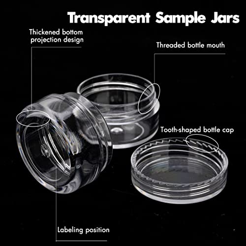 3 Gram Sample Containers 100 Count Empty Lip Balm Containers with Labels - color: Clear