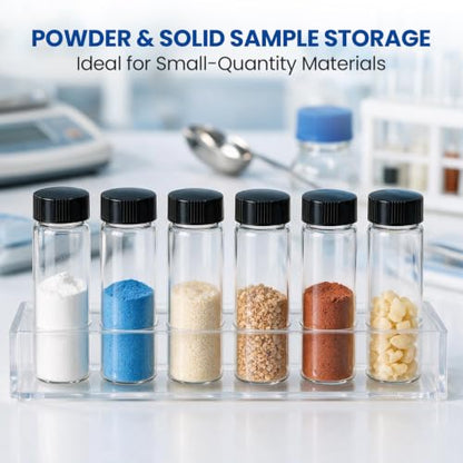ALWSCI 1OZ Glass Vials, Small Liquid Sample Vial, 30 ml Borosilicate Glass Empty Vials with Caps, 24-400 Black Screw Caps with PE Liner, Pack of 100 - size: 30ML27.5x84mm Glass vials with screw caps