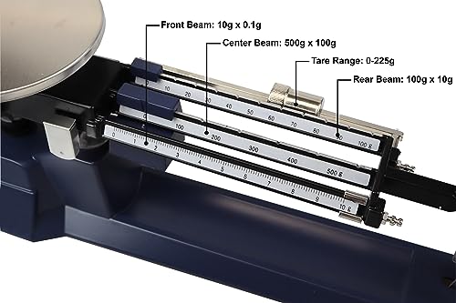 Parco Scientific PA0090 Triple Beam Balance with Tare, 610 g Capacity - style: Triple Beam Balance with Tare