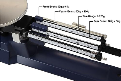 Parco Scientific PA0090 Triple Beam Balance with Tare, 610 g Capacity - style: Triple Beam Balance with Tare