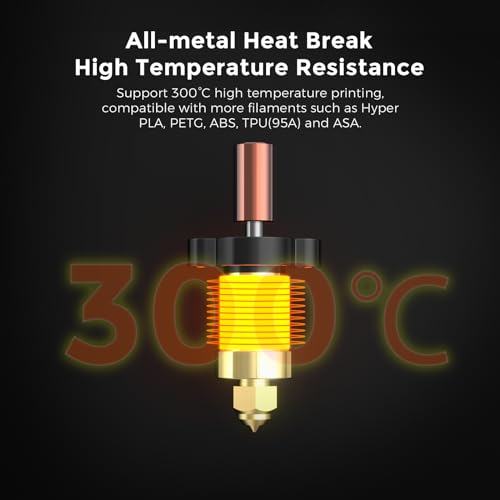 Creality Official Ender 3 V3 KE Hotend Kit, Upgrades Ceramic Heating Block Kit, 3D Printer Nozzle, High Flow Extruder Heater Block, All Metal Accessories for Creality Ender 3 V3 KE 3D Printers - style: Ender 3V3 KE