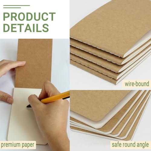 zmybcpack 24 Pack Pocket Notebook,3"x 5" Mini Blank Notebook Bulk - size: 3 x 5 inches (Blank, 24 pack)