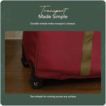 Covermates Rolling Treasurekeeper Storage Bag, 19.25"W x 13"D x 18.5"H, Red - color: Red Heavy Duty Polyester, size: 19.25W x 13D x 18.5H - With Wheels