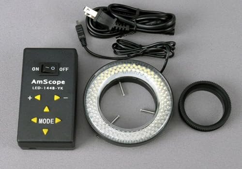 AmScope LED-144A 144-LED Lighting-Direction-Adjustable Microscope Ring - style: LED-144A-YK