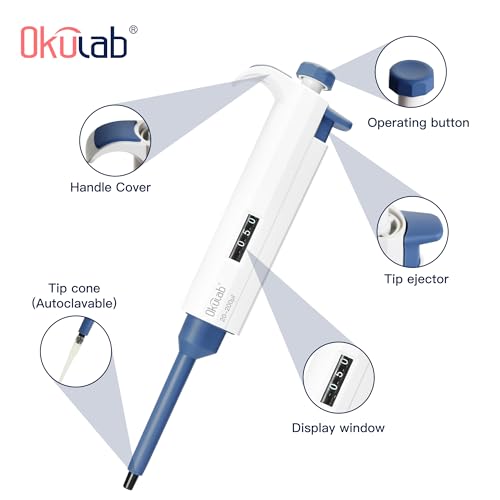 20-200ul Pipette, Single-Channel Micropipette, High-Accurate, Manual Adjustable Mechanical Pipette, Variable Volume, Autoclavable, TPMP200A1 - style: 20-200ul