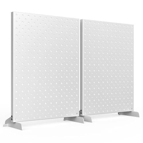 EVERHANGER Metal Pegboard Display Stand, Freestanding Tabletop Pegboard - color: Gray, size: 2pack 12"X16"