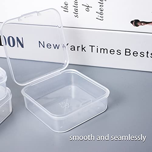 DUOFIRE Bead Organizer 24 Pack Clear Small Plastic Containers 2.5x2.5x0.8in - size: 2.5x2.5x0.8 Inches(24 packs)