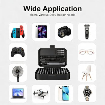 Precision Screwdriver Set, 150 in 1 Mini Screwdriver Set Tool, Black - color: Black, size: 150