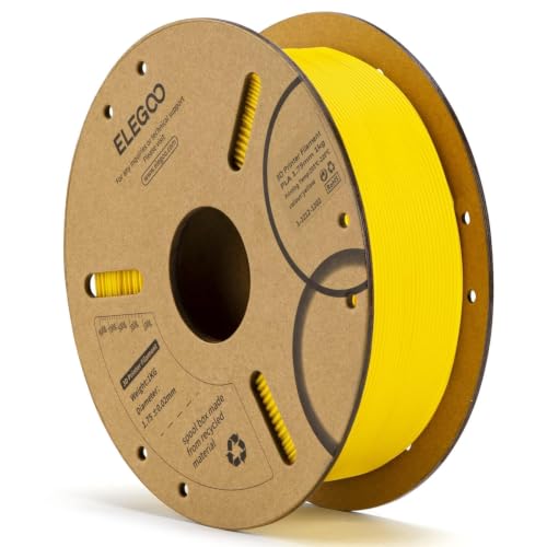 ELEGOO PLA 3D Printer Filament 1.75mm Yellow 1KG - color: Yellow, size: 1kg