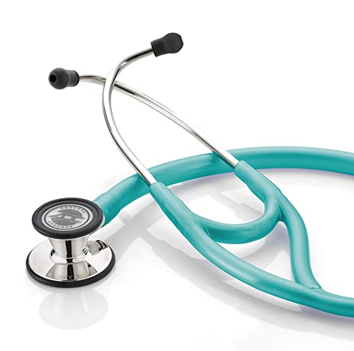 ADC Adscope 601 Convertible Cardiology Stethoscope, AFD Tunable Technology - color: Mirror Metallic Caribbean