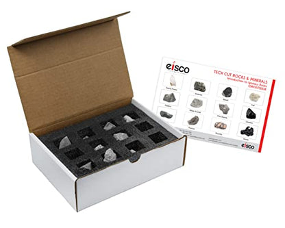 Eisco Tech Cut Igneous Rocks Science Kit, Geologist Selected, 1", 12 Piece