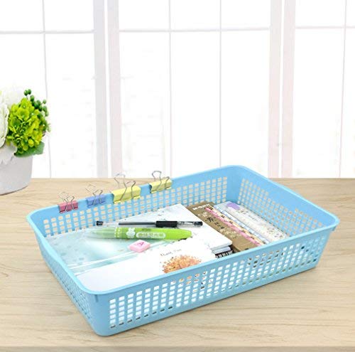 Anbers Plastic Rectangle Storage Baskets, Desktop Organizing Tray, Set of 6
