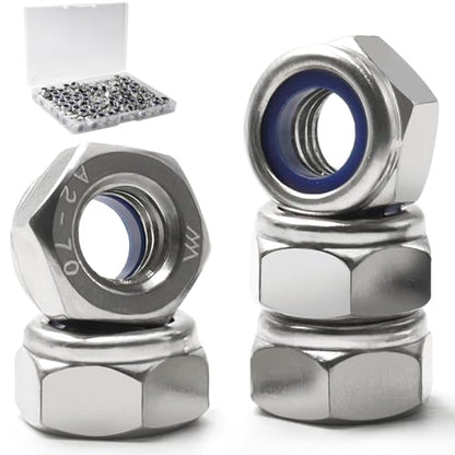 M3-0.5 Lock Nut, 230Pcs Stainless Steel Nylock Insert Locking Nut - size: M3-0.5, 230 Pack
