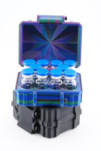 10-Slot 3 ml Vial Case| Compact Organizer| Organizer for GLP-1, Peptides, Research - size: 10 x 3ml