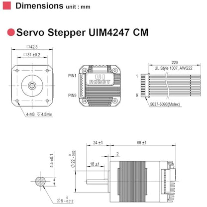 NEMA17 Integrated Servo Stepper Motor,CAN Bus,w/Encoder,Controller - style: Incremental Encoder