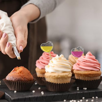 [Ball Style] Vabiooth 50Pcs 4mL Cupcakes Disposable Plastic Transfer Pipettes Liquid Dropper for Chocolate or Strawberries Cupcakes, Ice Cream, Mini Cakes, Waffles, Children's Painting - size: 50pcs, style: Ball Style