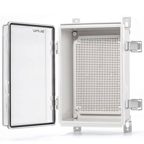QILIPSU Outdoor Electrical Box Waterproof Junction Box 11.4"x7.5"x5.5" - color: Clear, size: 11.4"x7.5"x5.5"