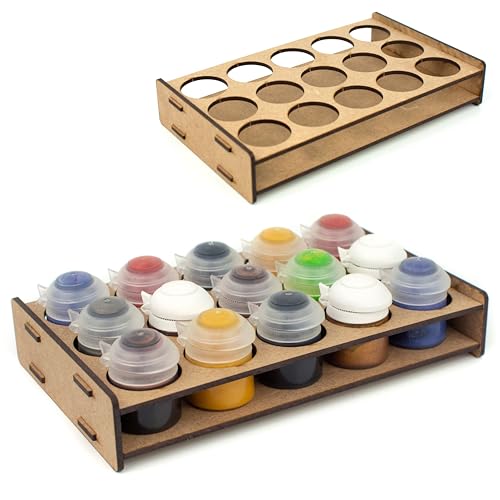 PROSCALE Mini Paint Holder for Miniatures & Modeling, Compact Project Paint Organizer Tray for 33mm Pots, Portable Tabletop Paint Rack, Compatible with Citadel (33mm) - color: Paint rack Mini
