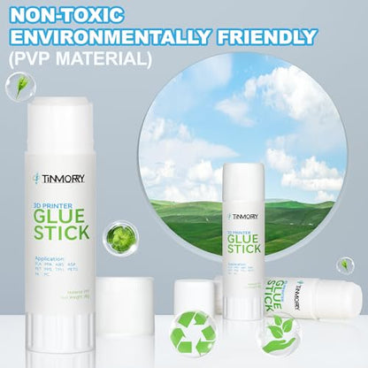 TINMORRY 3D Printer Glue Sticks, PVP Solid Glue for Hot Bed, 36 G X 8 - size: 36 g X 8
