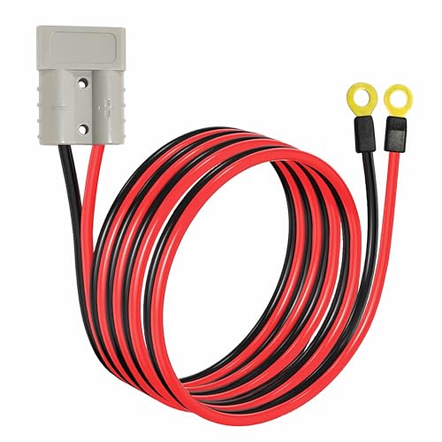 50A Anderson Plug Cable,10AWG 6.56Ft Battery Cable with Copper O-Ring - size: Anderson Plug Connector to Copper Ring 2M