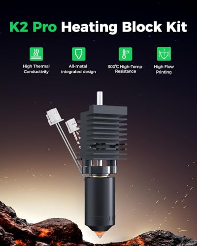 Creality Official K2 Pro Ceramic Heating Block Hotend Kit, Upgraded Larger Cavity, with Quick-swap Nozzle Kit, Supports 350°C High Temperature Extruder Hotend Kit for 3D Printers K2 Pro Combo - style: For K2 Pro