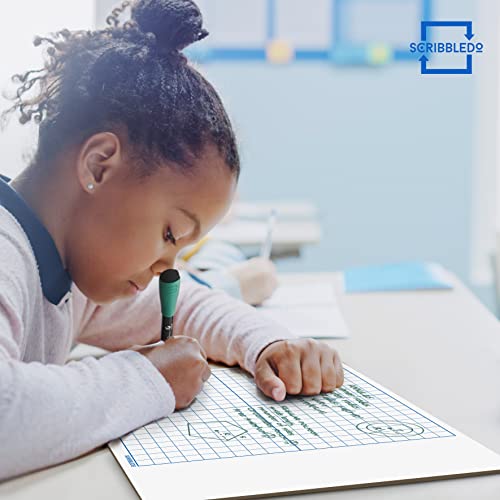 SCRIBBLEDO XY Axis Coordinate Graph Lap Boards 11x14 for Classroom Math Set - size: 14"W x 11"H