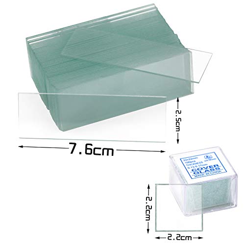 Twdrer 100 Pcs Blank Microscope Slides & Covers
